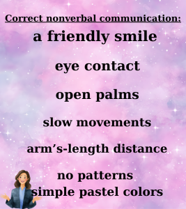 These external and non-verbal signs are the most calming for a person with dementia.