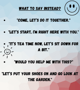 What to say instead?