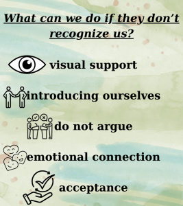 What can we do when a person with dementia does not recognize their family members? What can we do if our loved one with dementia does not recognize us?
